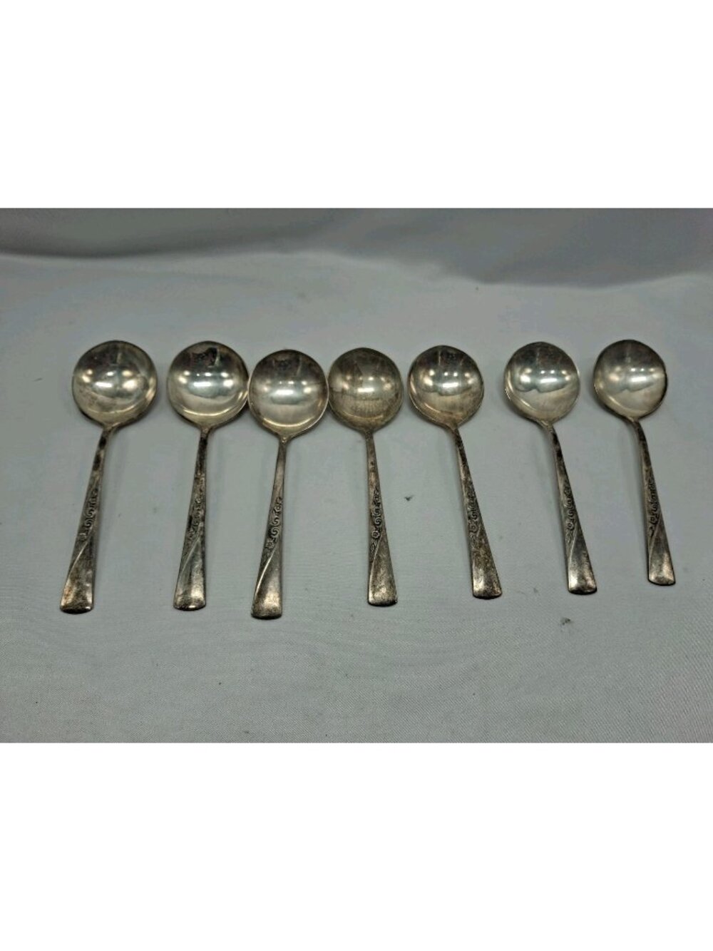 International Silver 1953 Revelation  5 1/4 in Bouillon Soup Spoons- Set of 7-